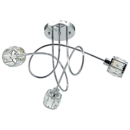 Plafon chromowany 3-punktowy szklany 57cm 6510/3 - Lampy Elem